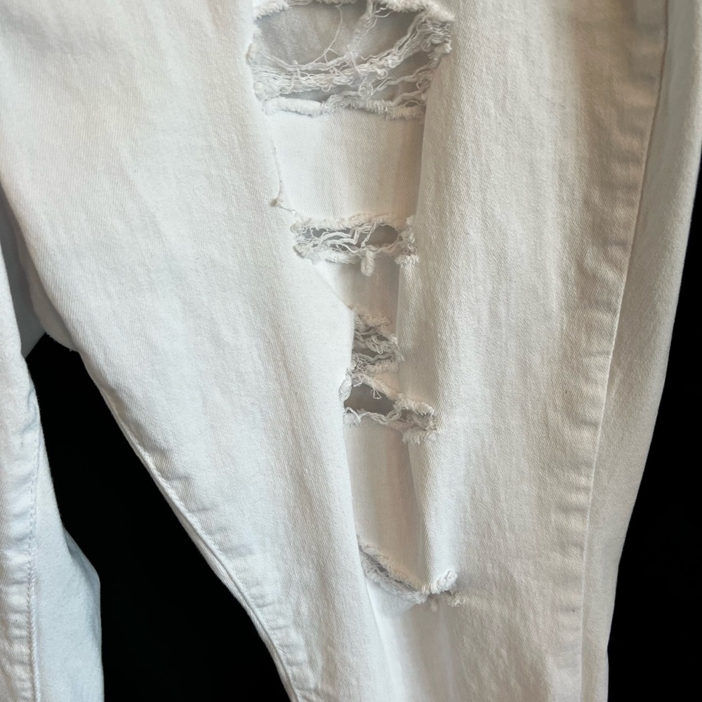 Elite Jeans White Distressed Straight-Leg – Size 23/24 🤍👖 - Picture 8 of 12